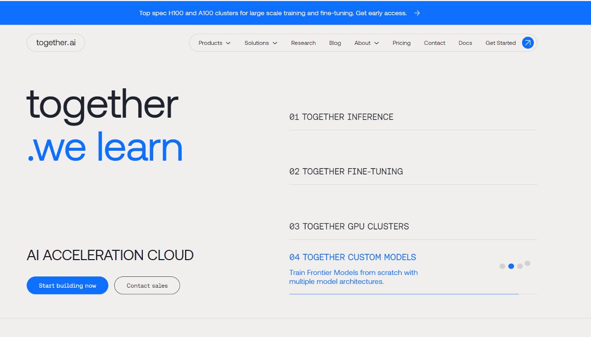 TogetherAI screenshot