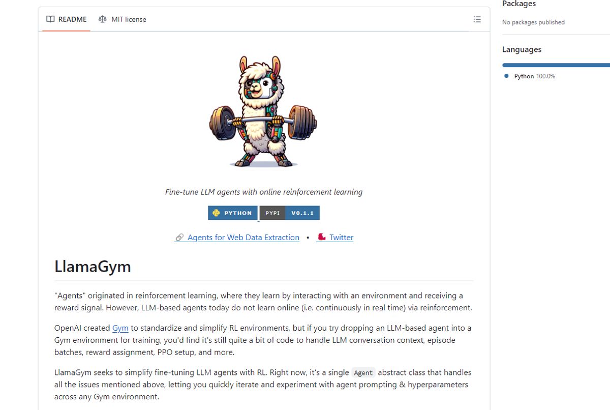 LlamaGym screenshot