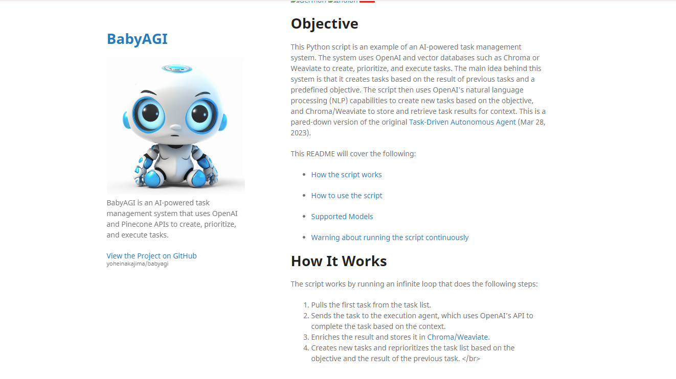 BabyAGI screenshot