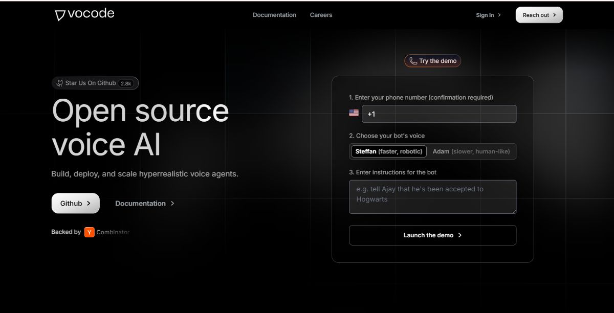 Vocode screenshot