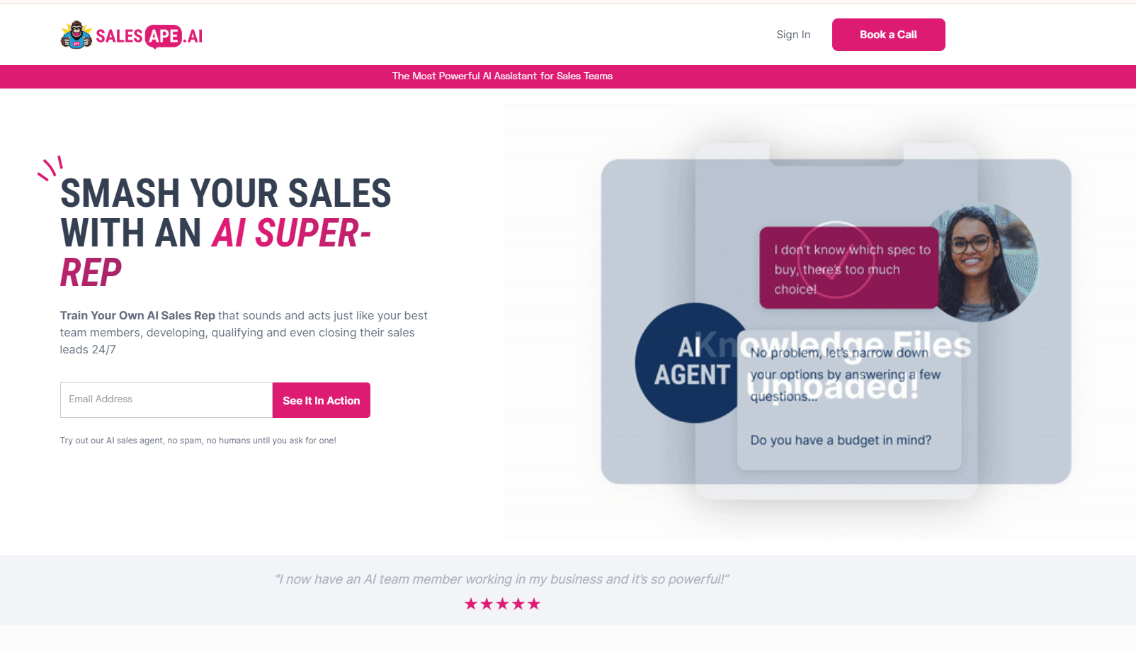 SalesAPE AI screenshot
