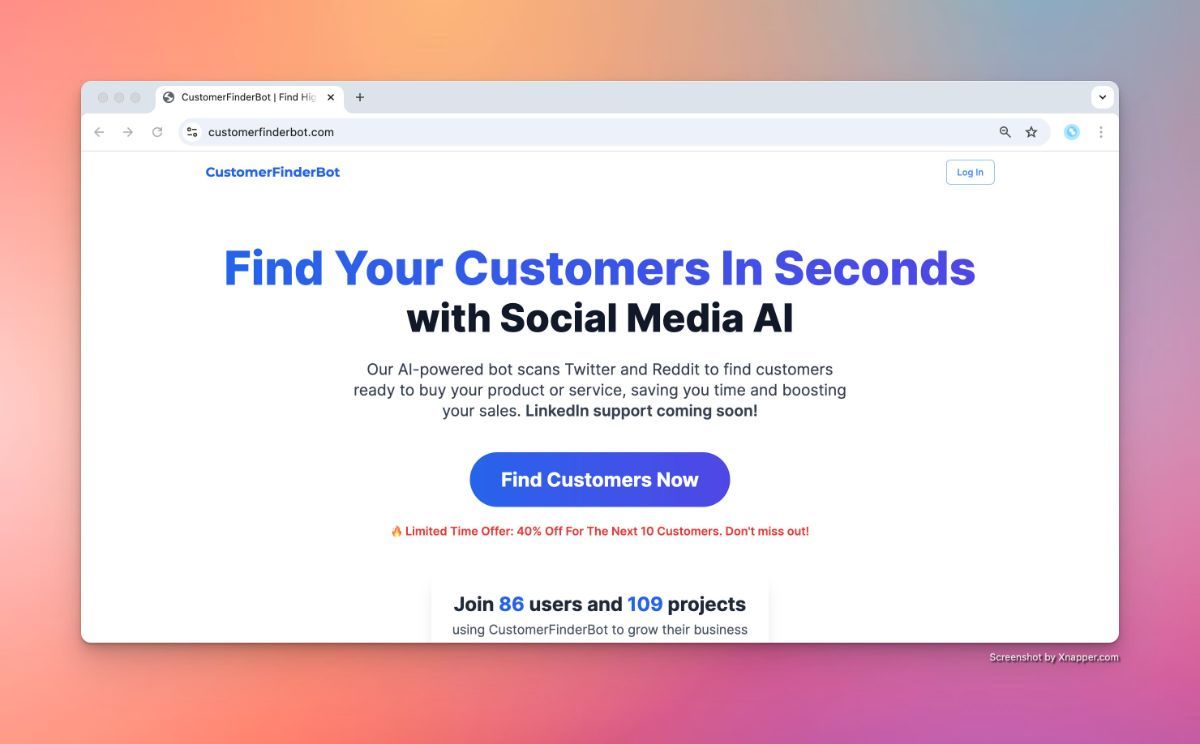 CustomerFinderBot: Automated Lead Generation on Social Media