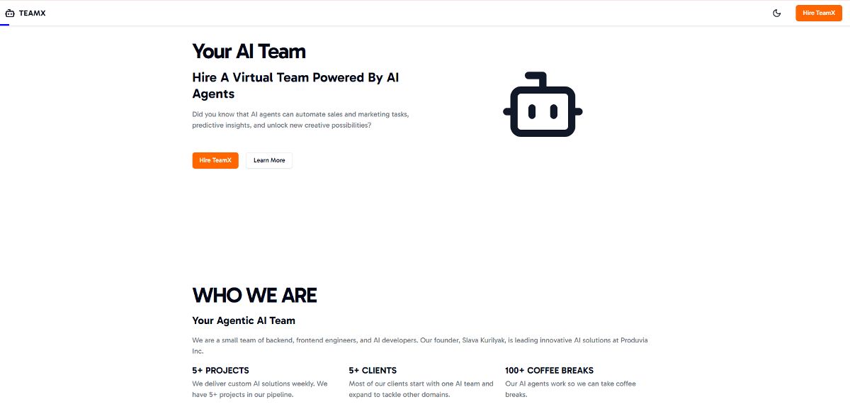 TeamX screenshot