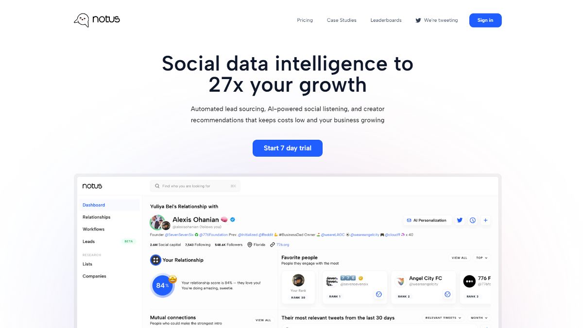 Notus screenshot