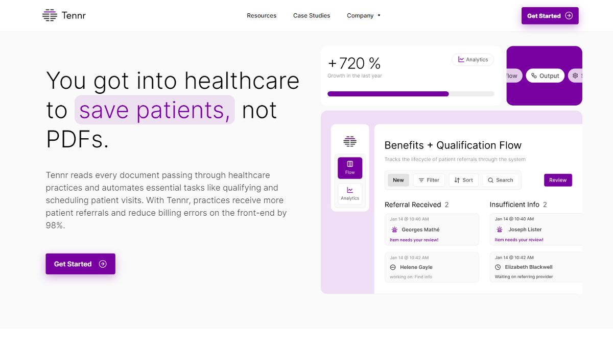 Tennr screenshot