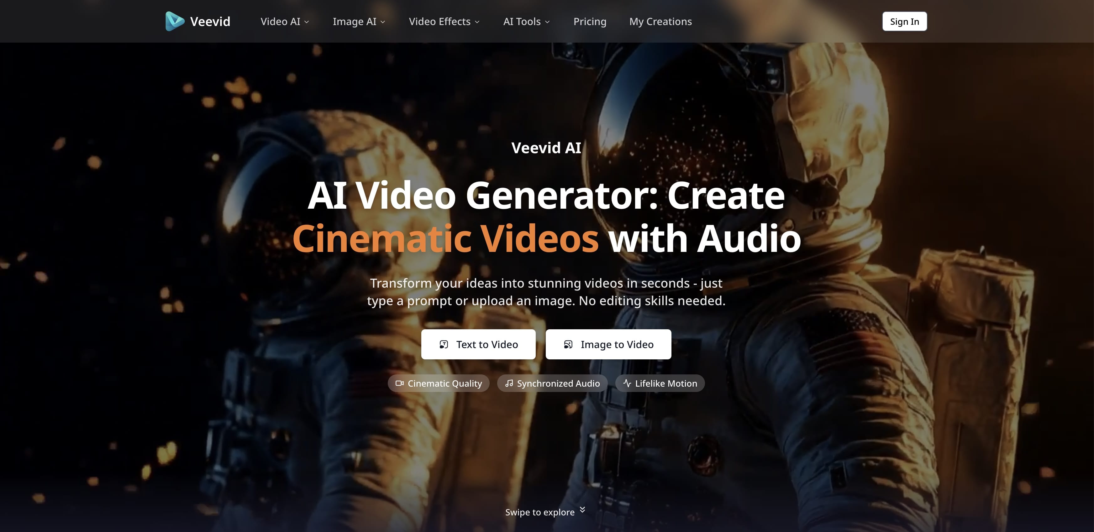Veevid - AI Videos with Perfect Audio Sync