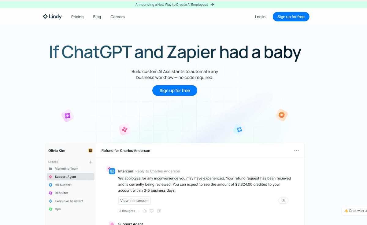 Lindy AI screenshot
