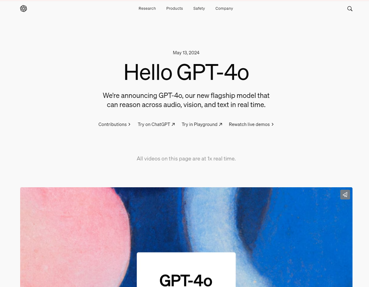 GPT-4o screenshot