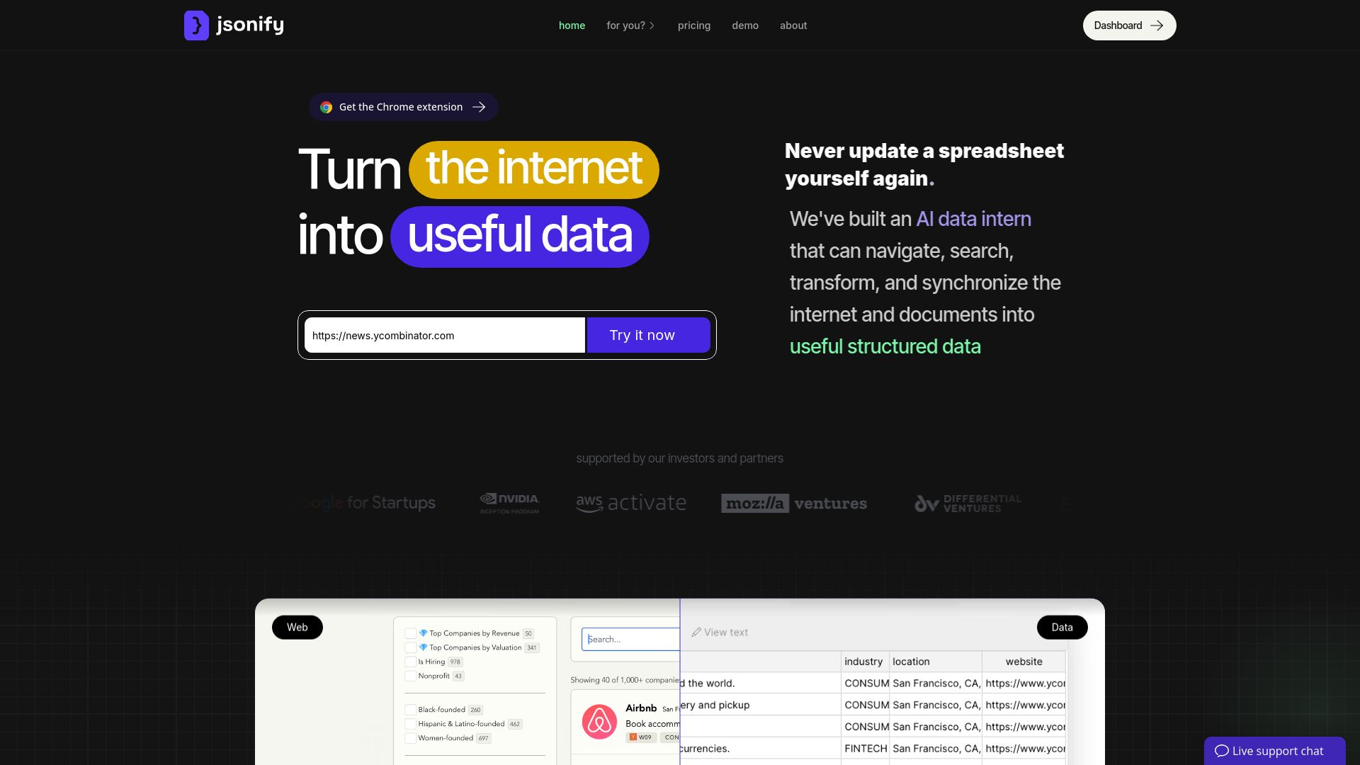 Jsonify screenshot