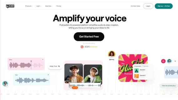 Podcastle: Vocals to text AI app