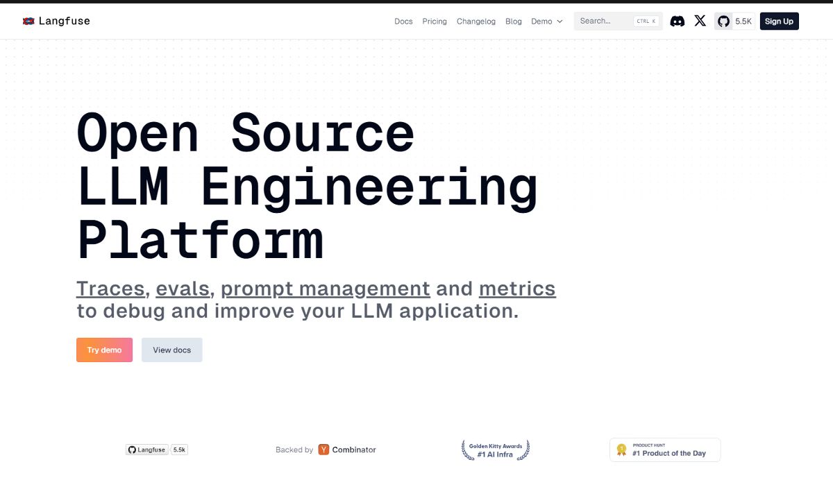 Langfuse screenshot