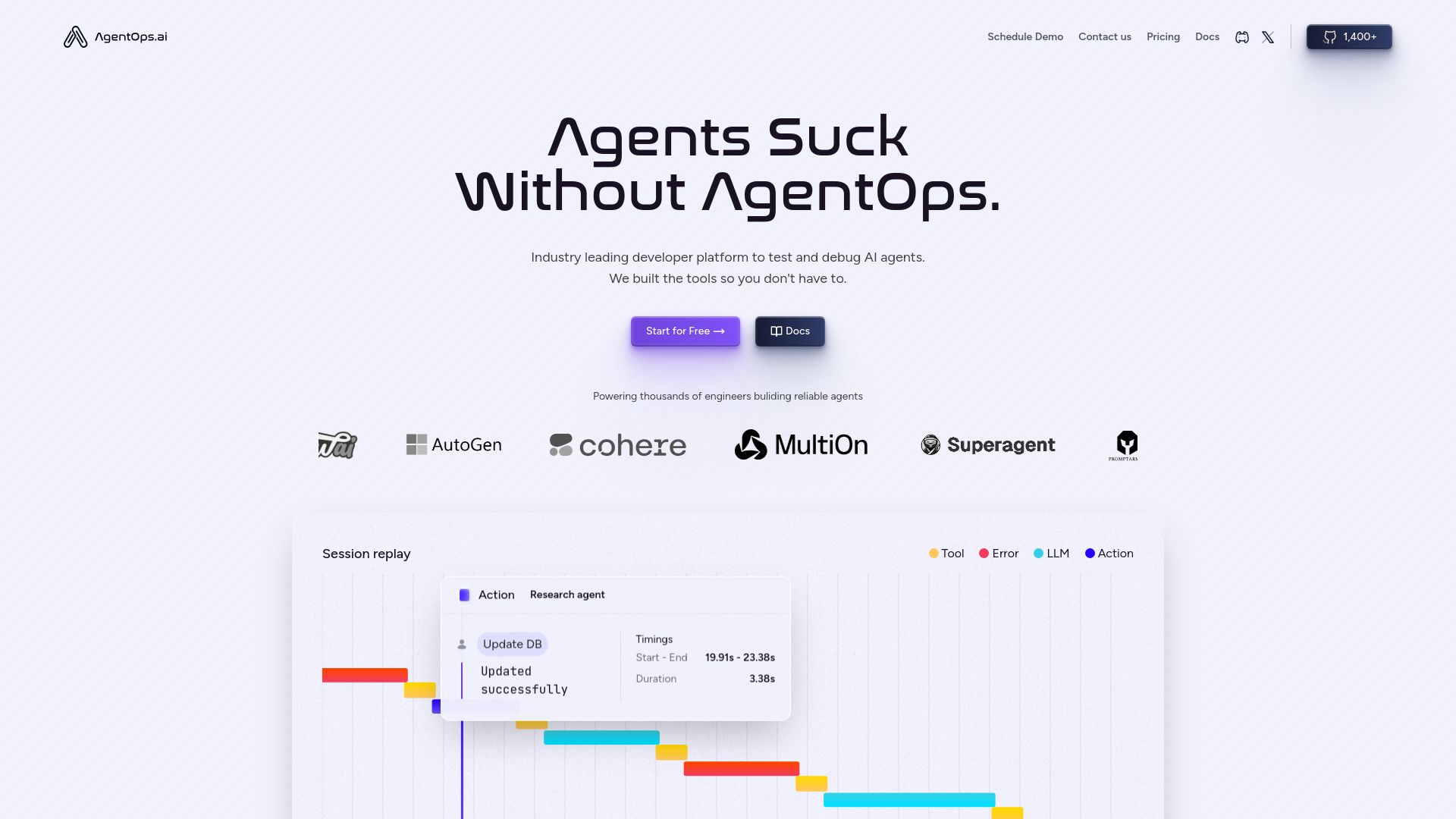 AgentOps screenshot