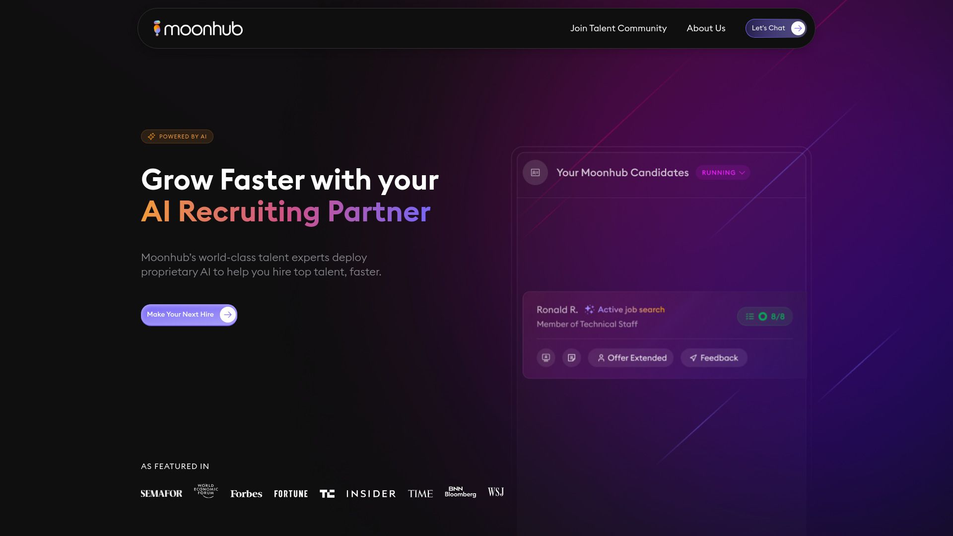 Moonhub screenshot