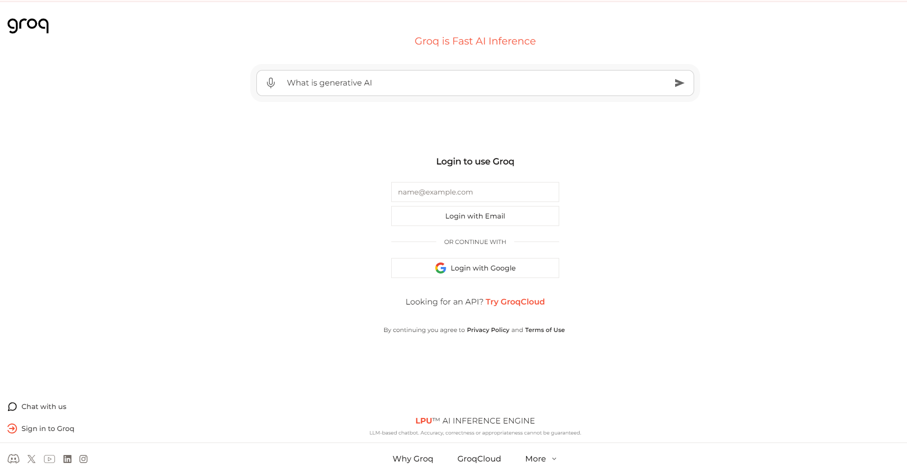 Groq screenshot