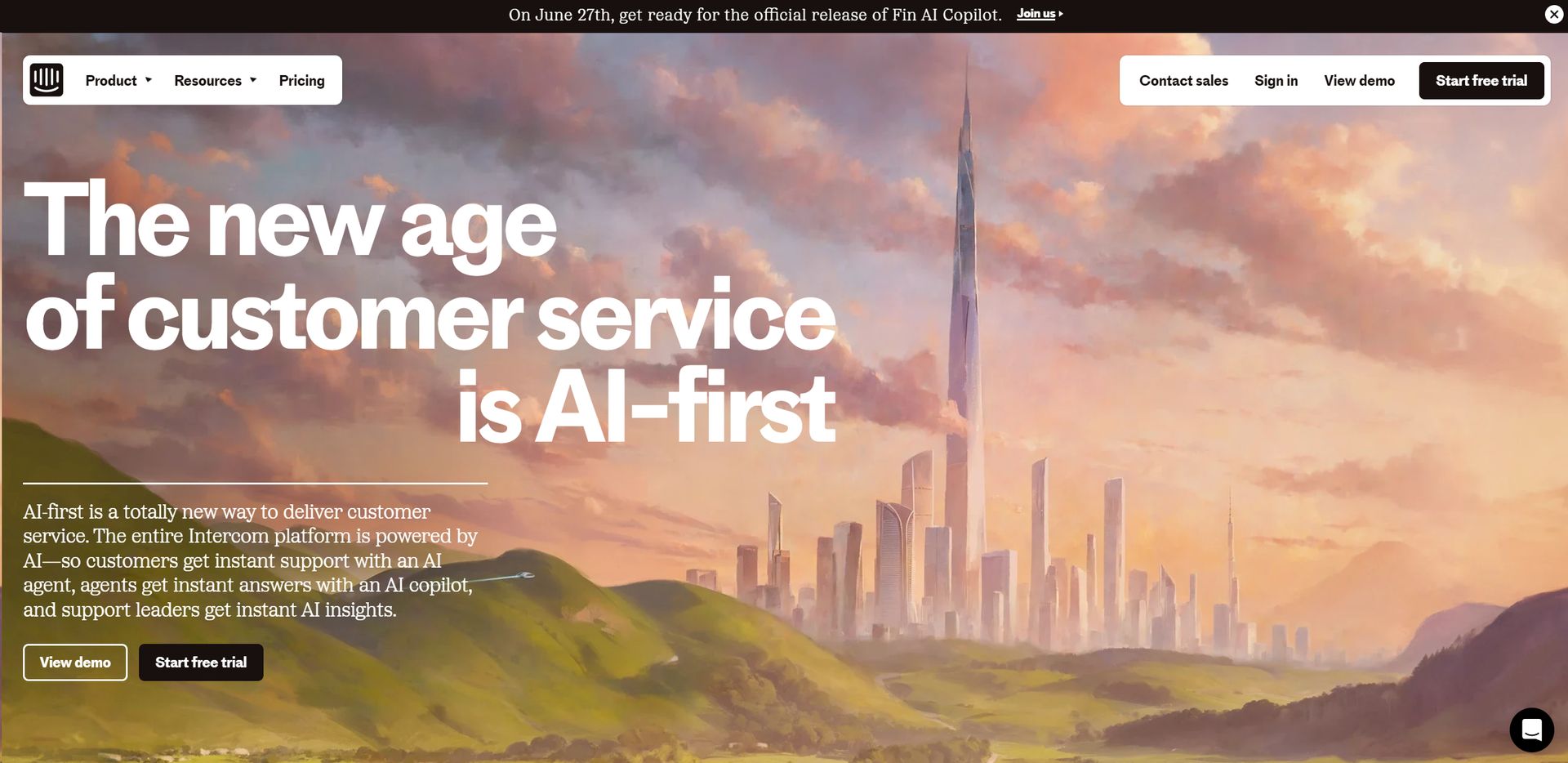 Intercom screenshot