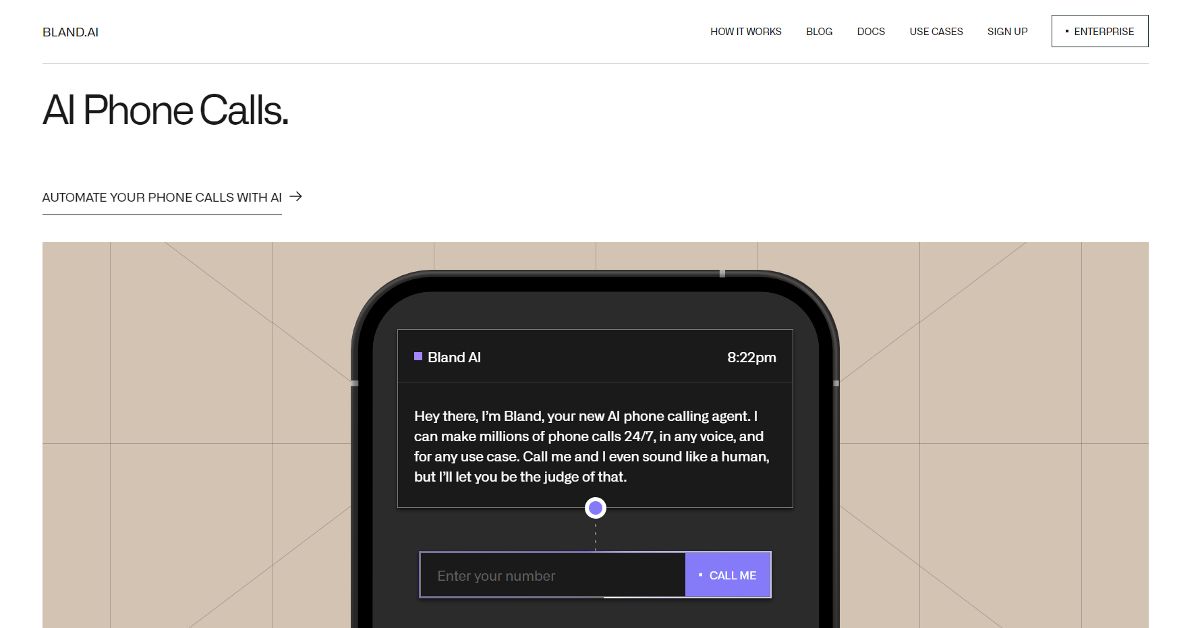 BlandAI screenshot
