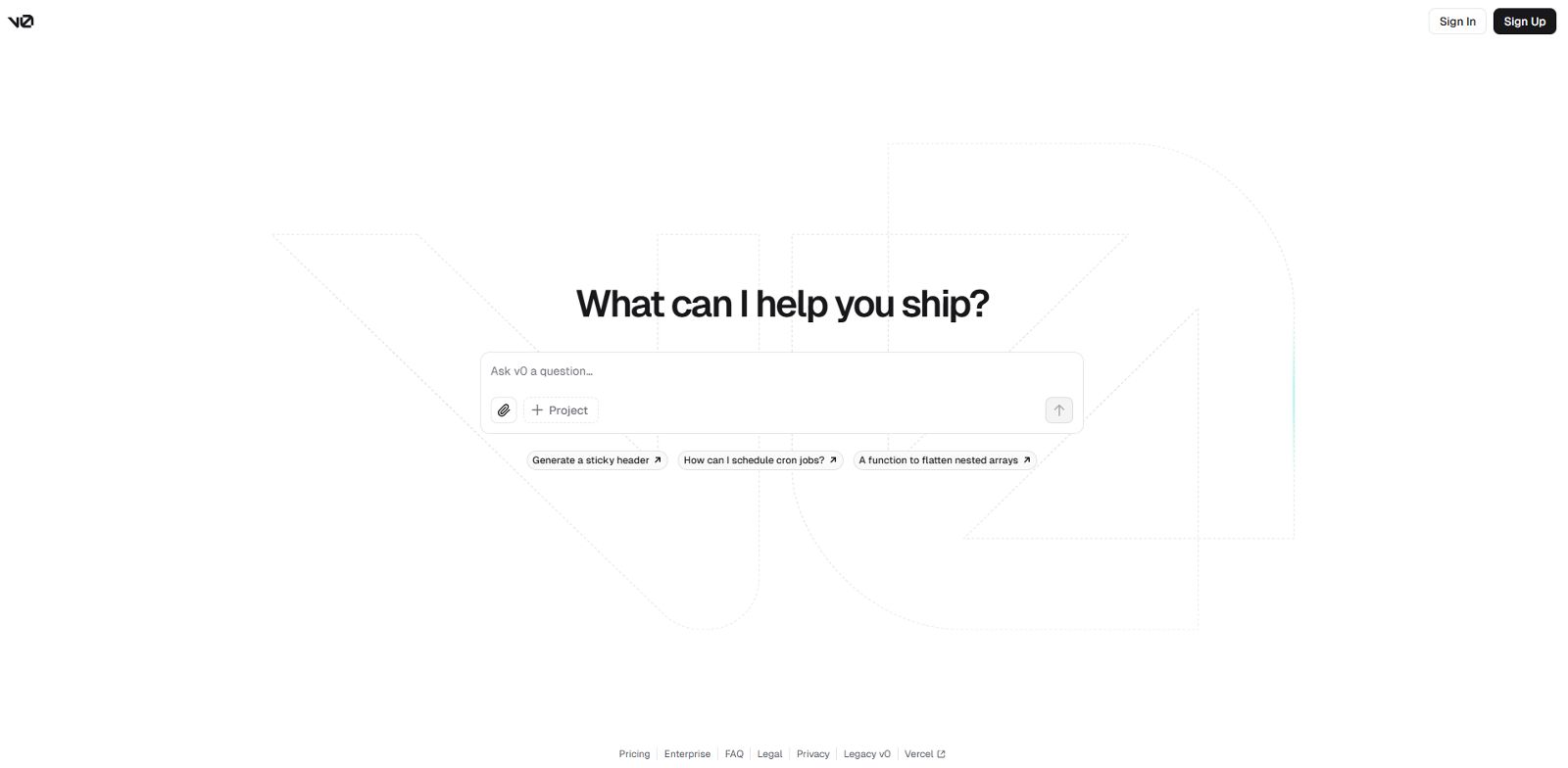 v0 screenshot