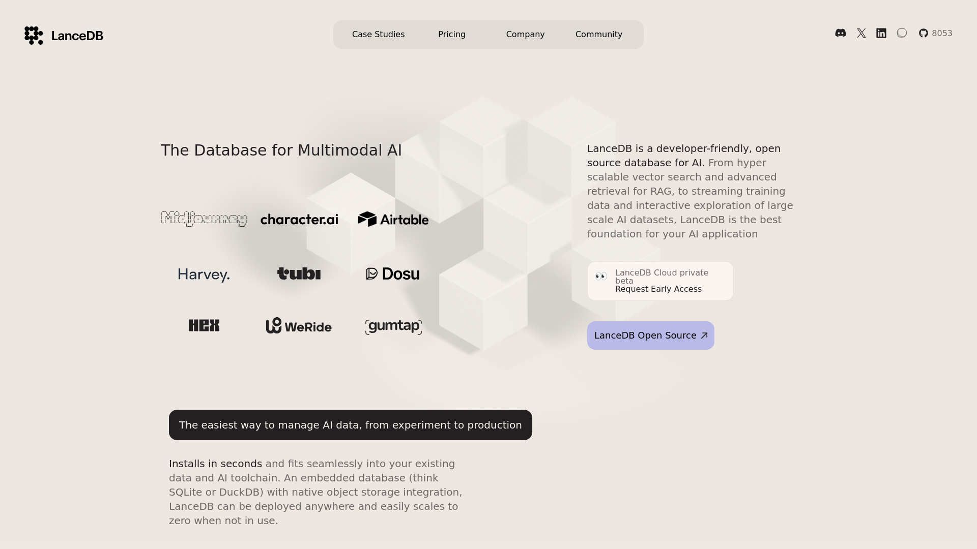 LanceDB screenshot