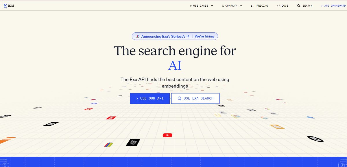 Exa screenshot