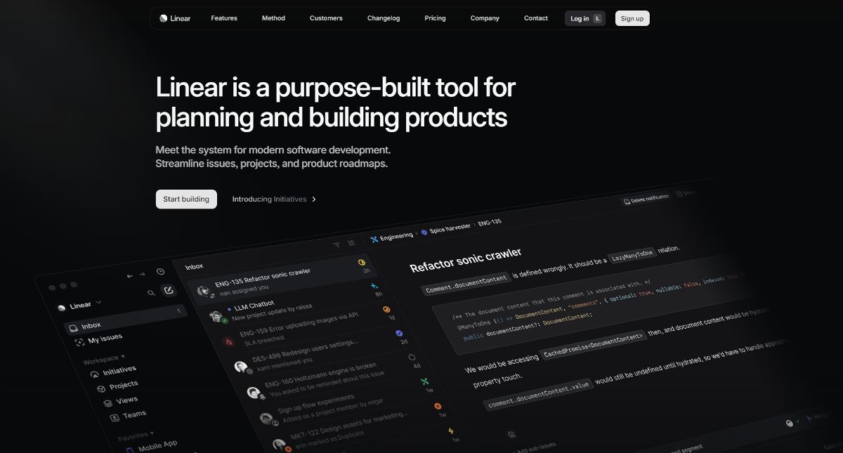 Linear screenshot